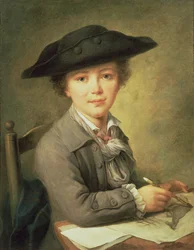 Young Draughtsman in Black Hat